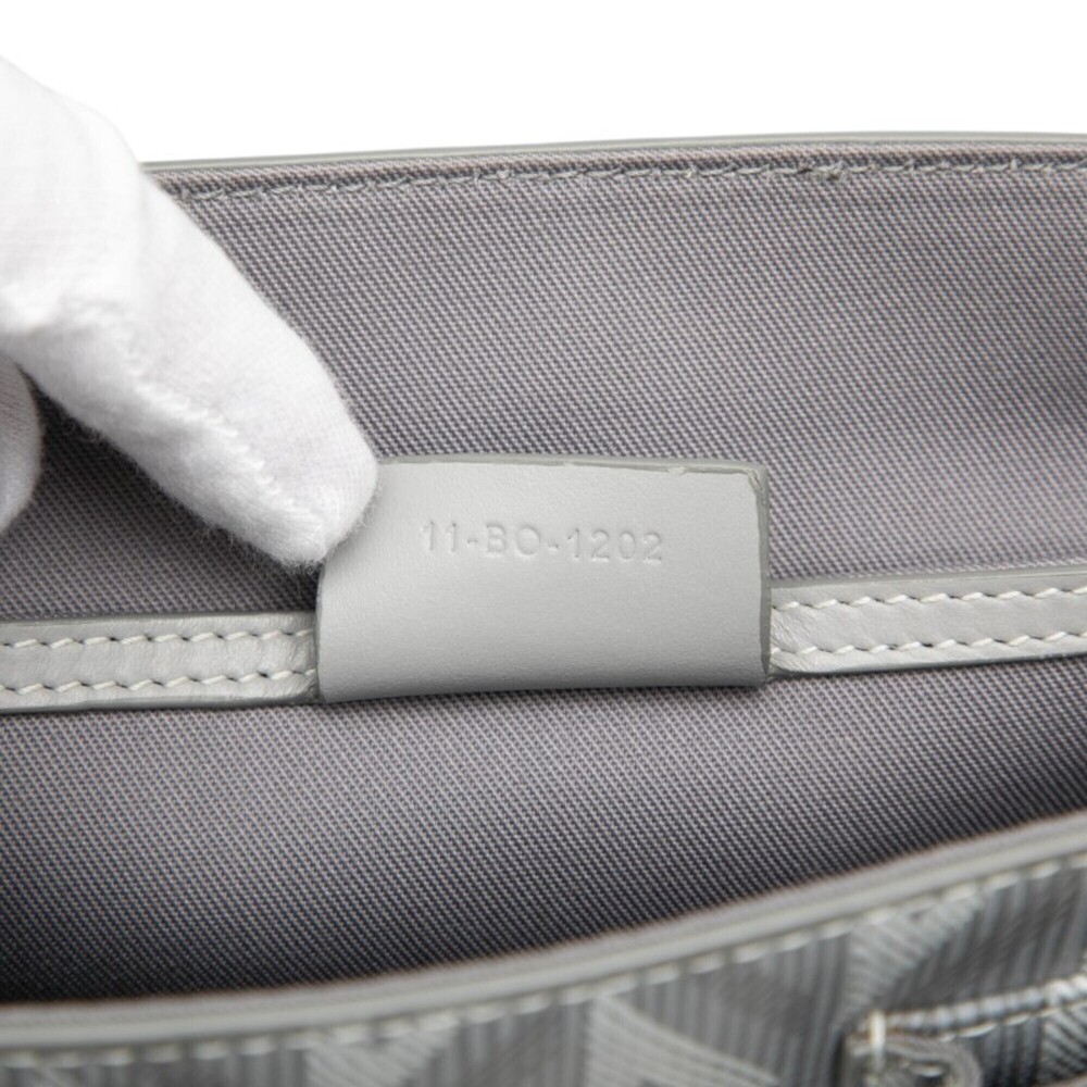DIOR Gray Diamond Leather Shoulder Bag - Picture 6 of 7
